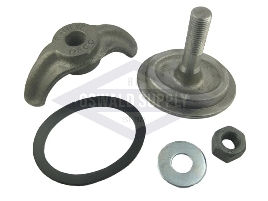 3-1/2 X 4-1/2, Forged Steel, Elliptical, Curved 24R. Handhole Assembly, Less Ring.