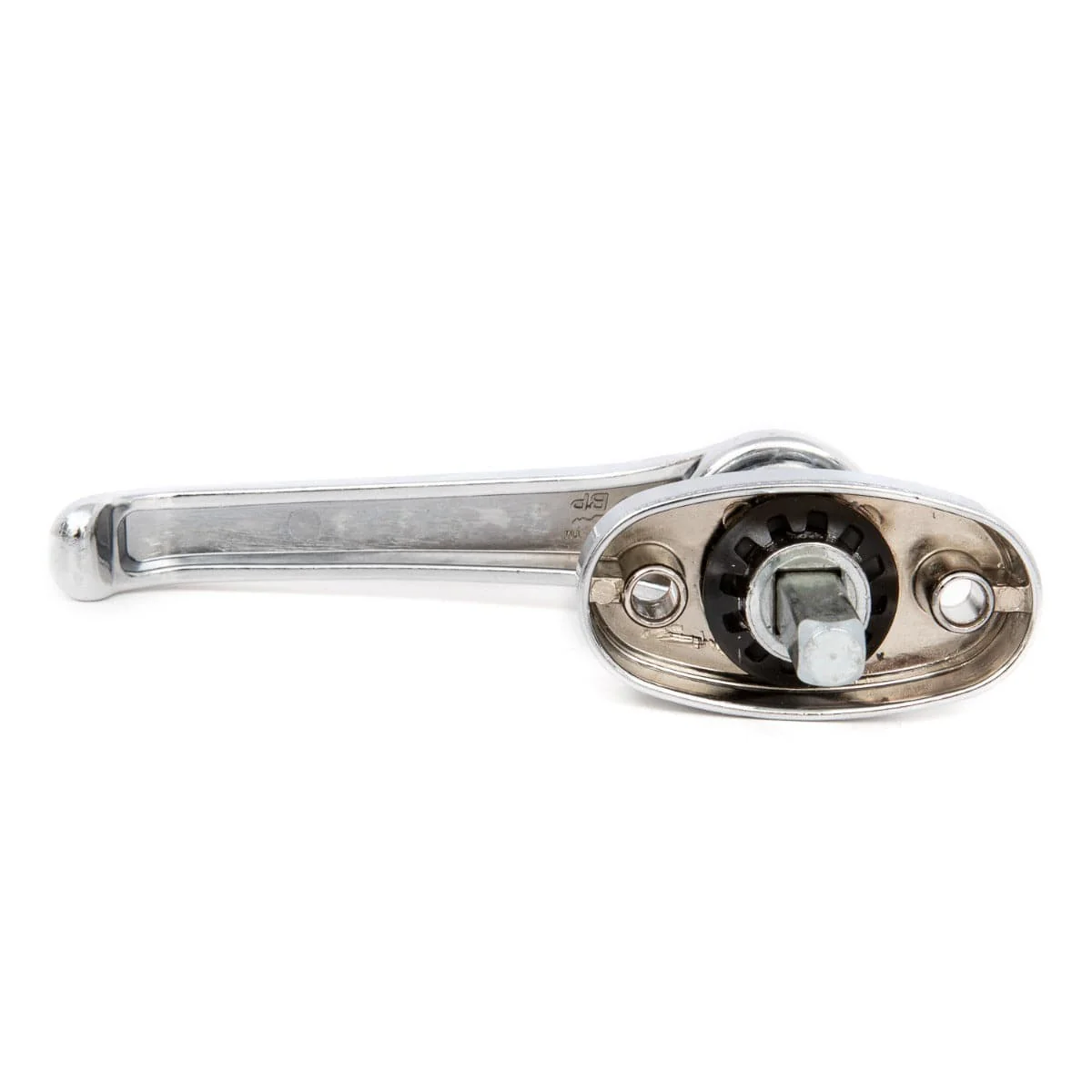 L Handle and Latch Set, Chrome Locking with Square Spindle, Square Type Latch, with Keys and Hardware for Trash Chute and Linen Chute Doors - Free Ground Shipping - Image 3