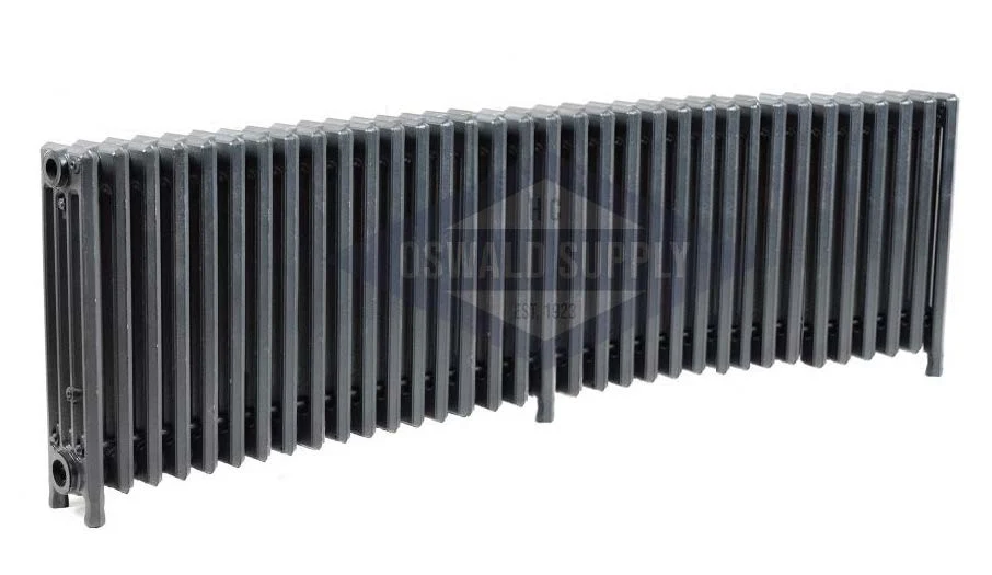 Cast Iron Radiator, Size: 4-7/16" Width x 19" Height x 59 1/2" Length - 34 Sections, 4 Tubes, Water/Steam, Custom Build (Non-Returnable) - Ships in 2-3 Weeks