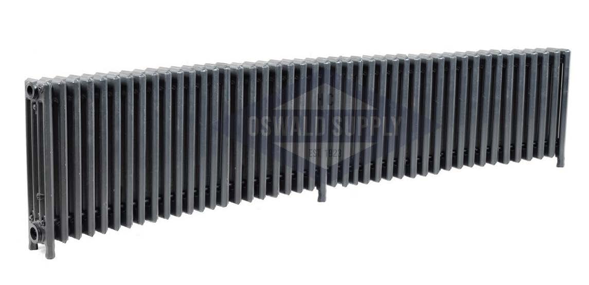 Cast Iron Radiator, Size: 4-7/16" Width x 19" Height x 77" Length - 44 Sections, 4 Tubes, Water/Steam, Custom Build (Non-Returnable) - Ships in 2-3 Weeks