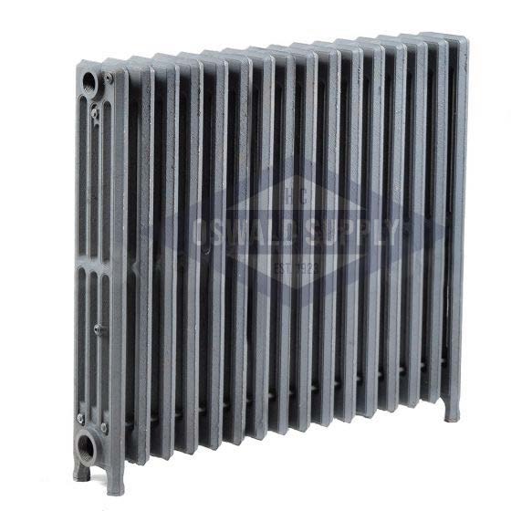 Cast Iron Radiator, Size: 4-7/16" Width x 25" Height x 28" Length - 16 Sections, 4 Tubes, Water/Steam