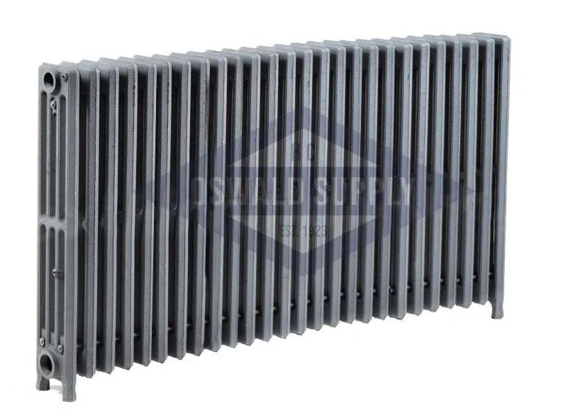 Cast Iron Radiator, Size: 4-7/16" Width x 25" Height x 45 1/2" Length - 26 Sections, 4 Tubes, Water/Steam