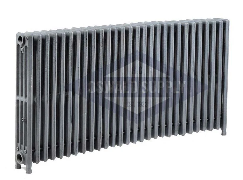 Cast Iron Radiator, Size: 4-7/16" Width x 25" Height x 49" Length - 28 Sections, 4 Tubes, Water/Steam