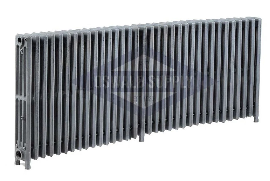 Cast Iron Radiator, Size: 4-7/16" Width x 25" Height x 59 1/2" Length -34 Sections, 4 Tubes, Water/Steam, Custom Build (Non-Returnable) - Ships in 2-3 Weeks