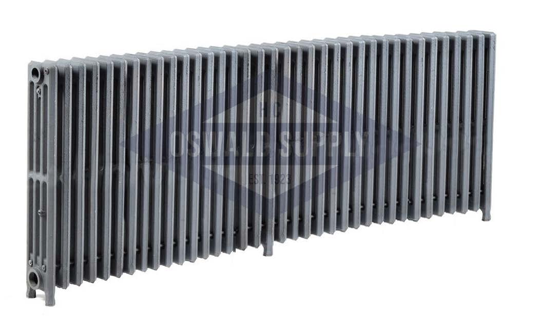 Cast Iron Radiator,  Size: 4-7/16" Width x 25" Height x 63" Length  - 36 Sections, 4 Tubes, Water/Steam, Custom Build (Non-Returnable) - Ships in 2-3 Weeks