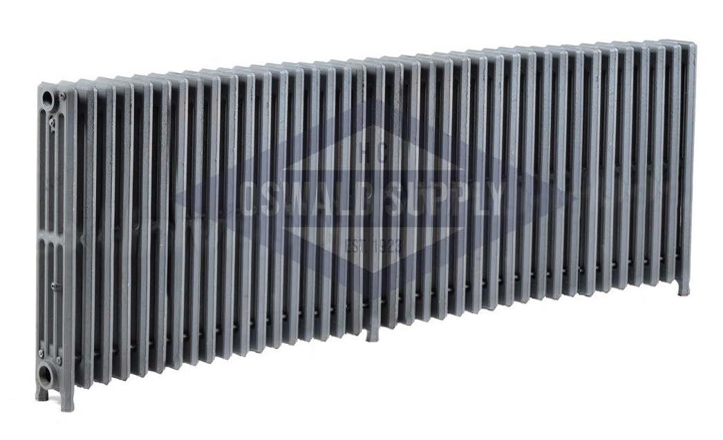 Cast Iron Radiator, Size: 4-7/16" Width x 25" Height x 66 1/2" Length - 38 Sections, 4 Tubes, Water/Steam, Custom Build (Non-Returnable) - Ships in 2-3 Weeks