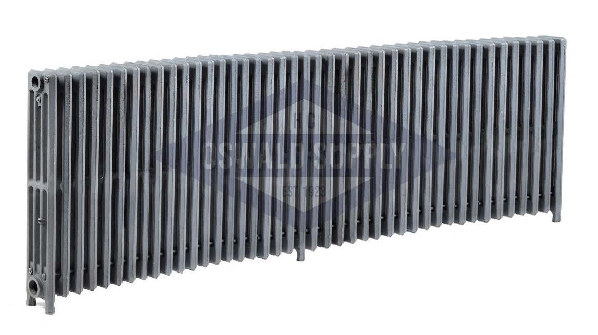 Cast Iron Radiator, Size: 4-7/16" Width x 25" Height x 73 1/2" Length - 42 Sections, 4 Tubes, Water/Steam, Custom Build (Non-Returnable) - Ships in 2-3 Weeks