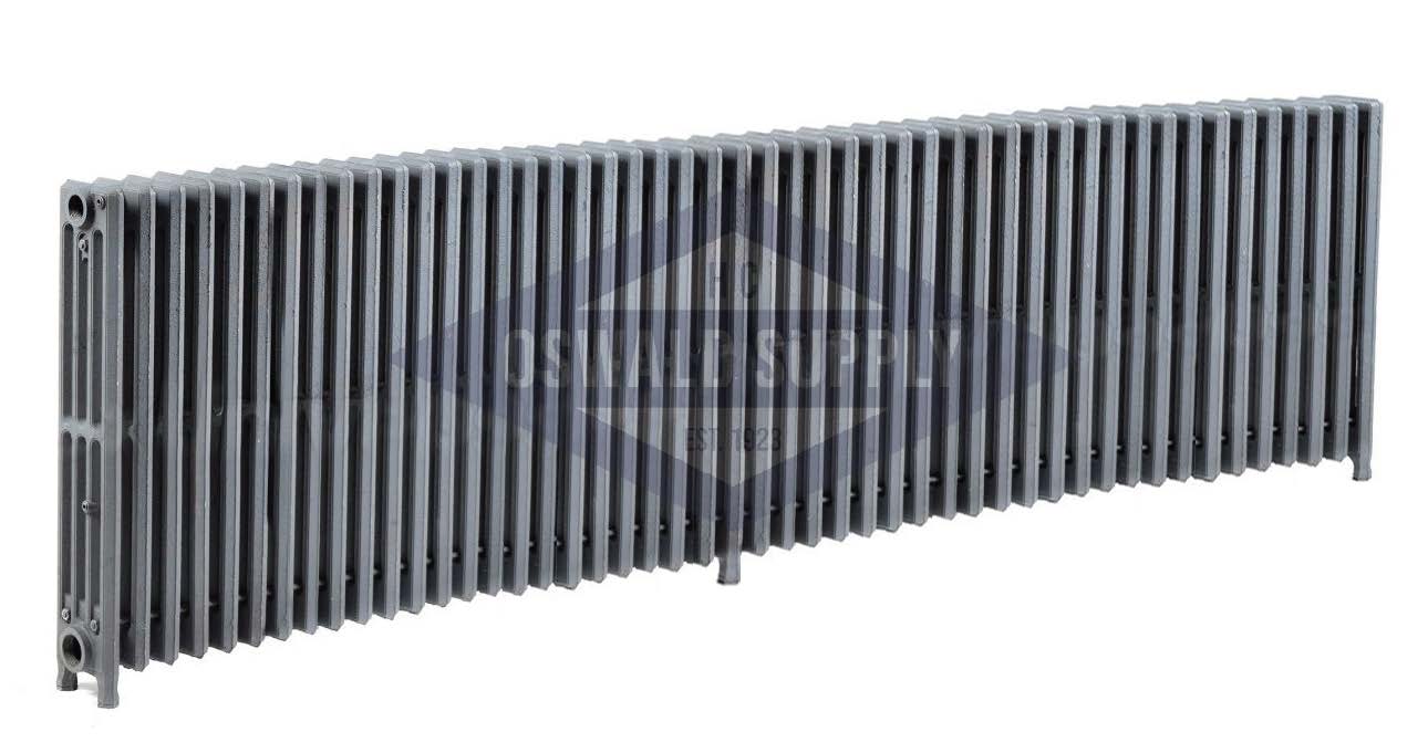 Cast Iron Radiator,  Size: 4-7/16" Width x 25" Height x 84" Length  - 48 Sections, 4 Tubes, Water/Steam, Custom Build (Non-Returnable) - Ships in 2-3 Weeks