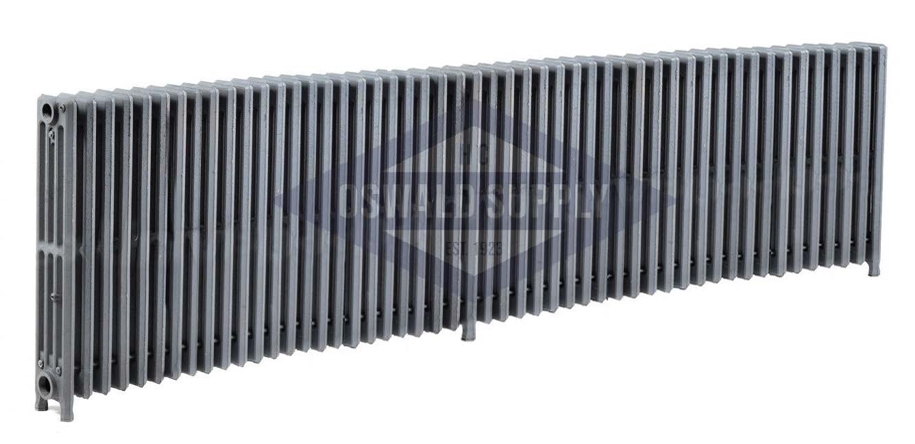 Cast Iron Radiator, Size: 4-7/16" Width x 25" Height x 87 1/2 " Length - 50 Sections, 4 Tubes, Water/Steam, Custom Build (Non-Returnable) - Ships in 2-3 Weeks