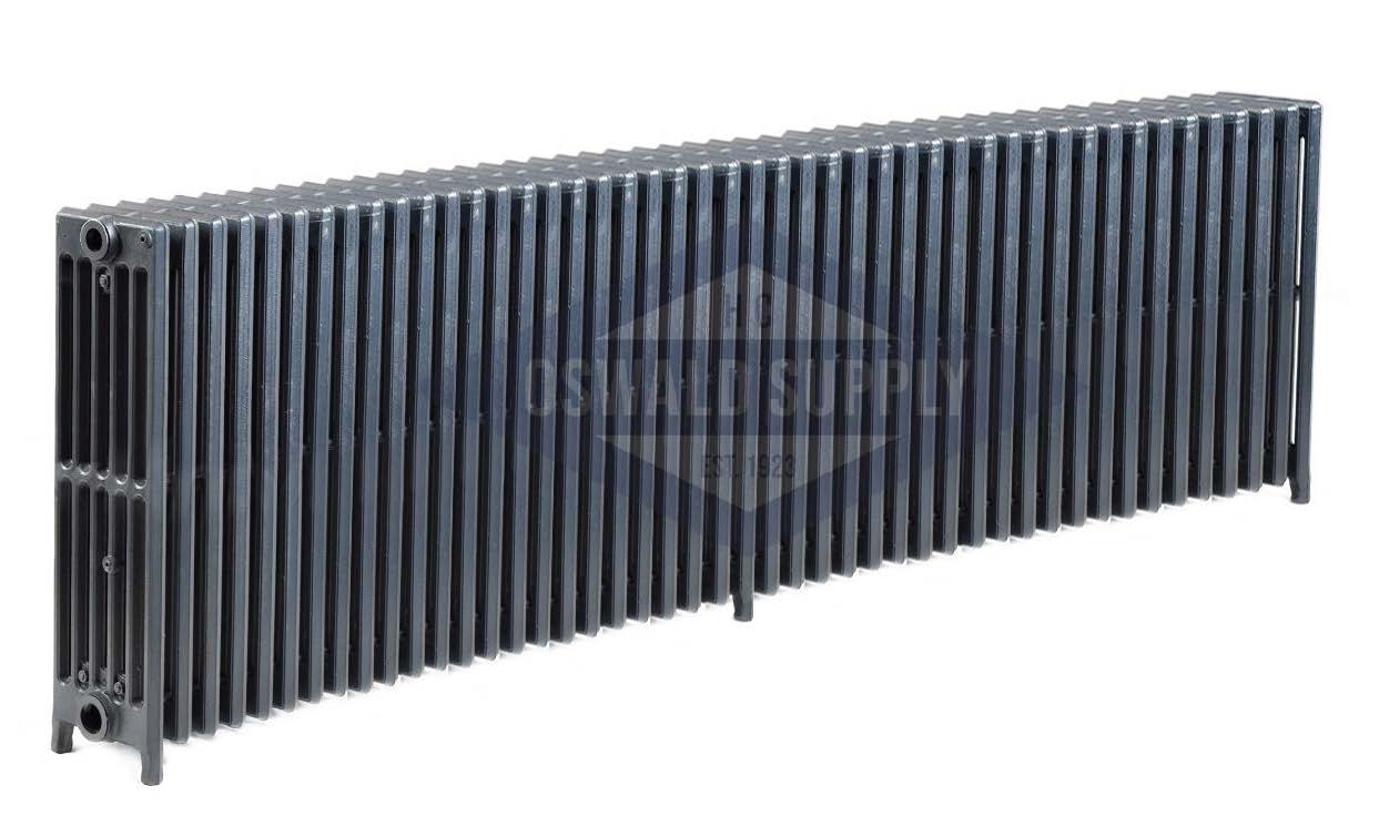 Cast Iron Radiator, Size: 6-15/16" Width x 25" Height x 80 1/2" Length - 46 Sections, 6 Tubes, Water/Steam, Custom Build (Non-Returnable) - Ships in 2-3 Weeks
