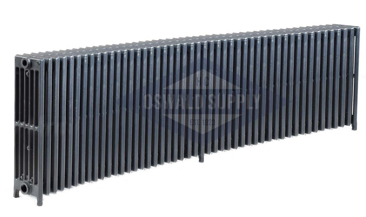 Cast Iron Radiator,  Size: 6-15/16" Width x 25" Height x 84" Length - 48 Sections Water/Steam Output, Custom Build (Non-Returnable) - Ships in 2-3 Weeks