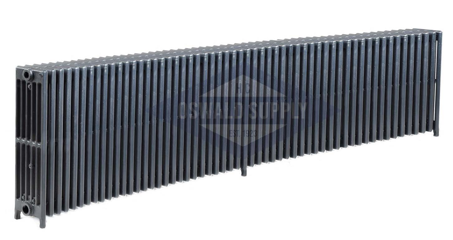Cast Iron Radiator, Size: 6-15/16" Width x 25" Height x 98" Length - 56 Sections, 6 Tubes, Water/Steam, Custom Build (Non-Returnable) - Ships in 2-3 Weeks