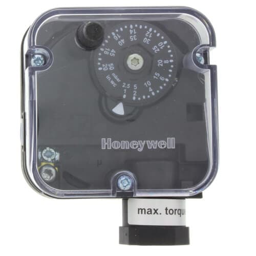 Honeywell #C6097B3028, 01" - 20'' W.C Manual Reset, 1/4" NPT Pressure Switch (Subtractive)