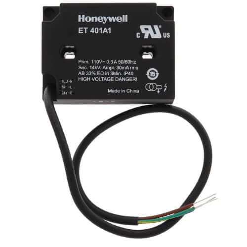Honeywell #ET401A1, 120 Vac, 60 Hz Gas Ignition Transformer