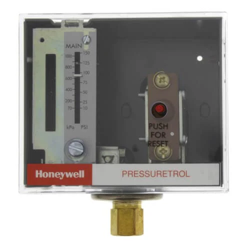 Honeywell #L4079B1041, Pressuretrol Controller, Manual Reset, 10 psi to 150 psi