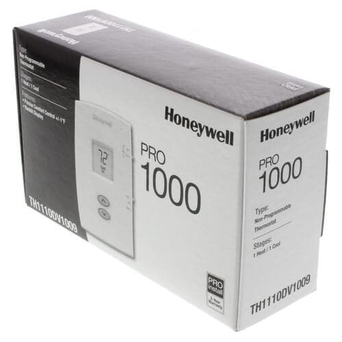 Honeywell #TH1110DV1009, PRO 1000 Non-Programmable, 1H/1C, Vertical Thermostat - Image 5
