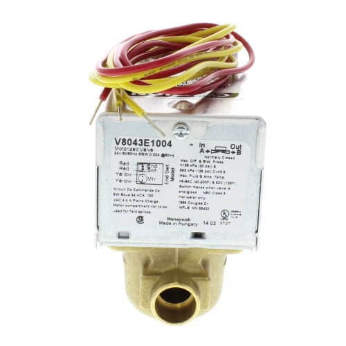 Honeywell #V8043E1004, 1/2" Sweat Zone Valve (Connection = 18" Leads) - Image 3