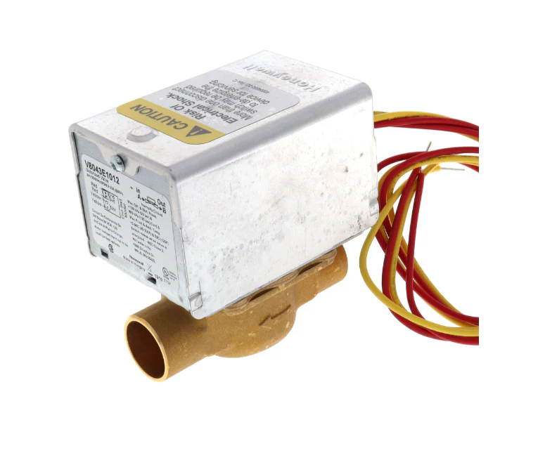 Honeywell #V8043E1012, 3/4" 24V Sweat Zone Valve (Connection = 18" Leads)