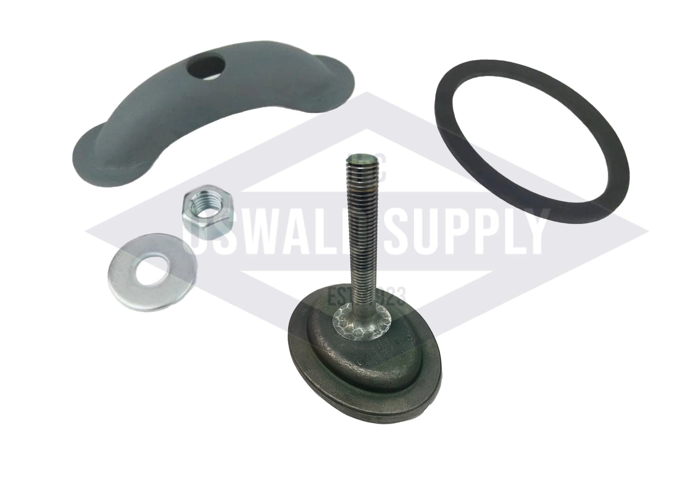 Johnston Boiler Handhole Assembly, Less Ring. 3 1/4 x 5, Elliptical, Steel, Solid Bolt, Curved 36R (72" Diameter) boiler shell