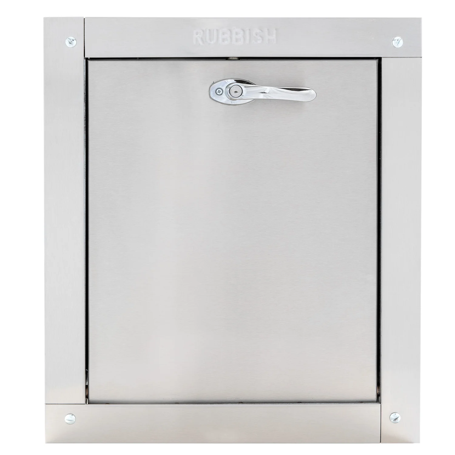 Midland Style Stainless Steel Trash Chute Door - Bottom Hinged - ADA Compliant - Rubbish - Standard Trim