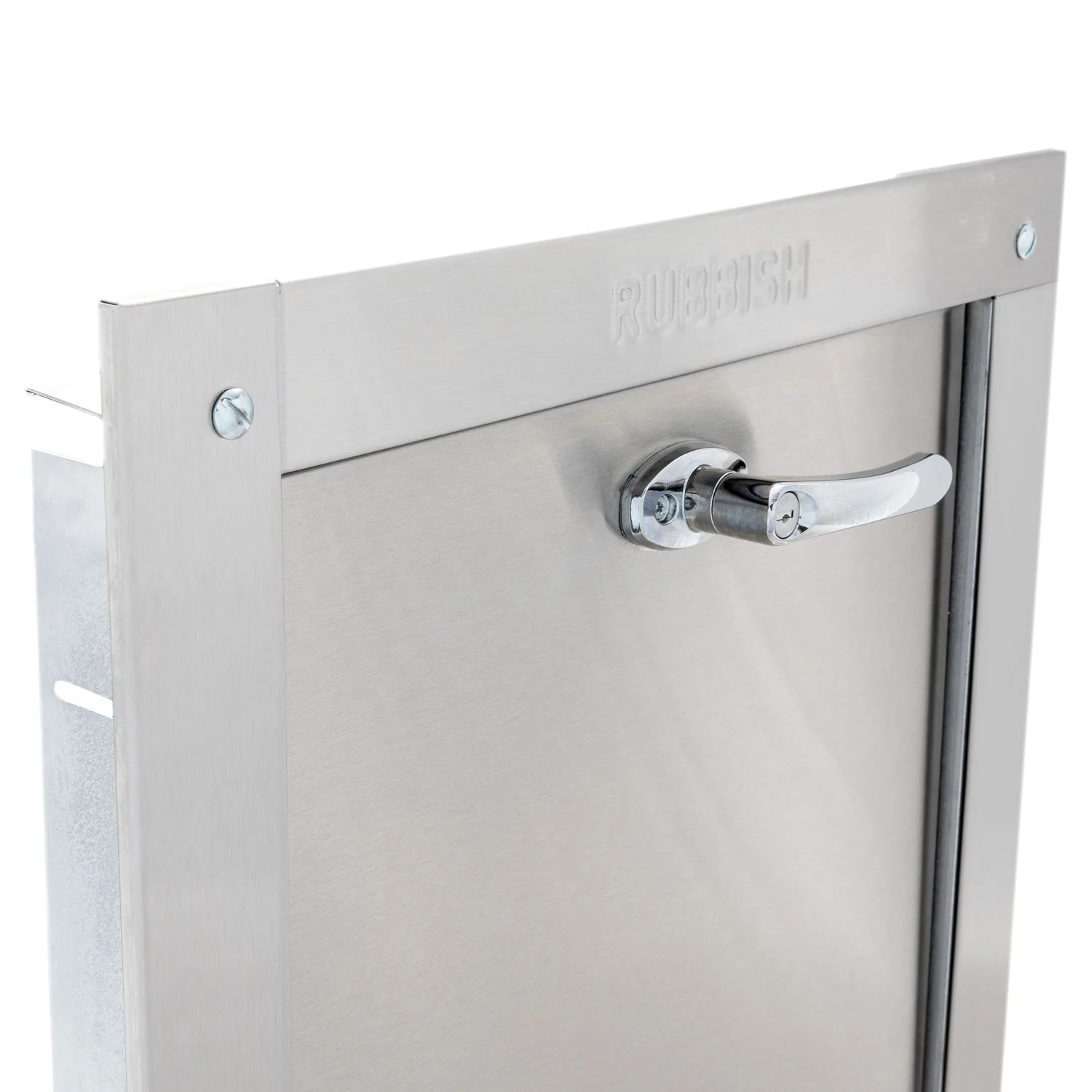 Midland Style Stainless Steel Trash Chute Door - Bottom Hinged - ADA Compliant - Rubbish - Standard Trim - Image 2