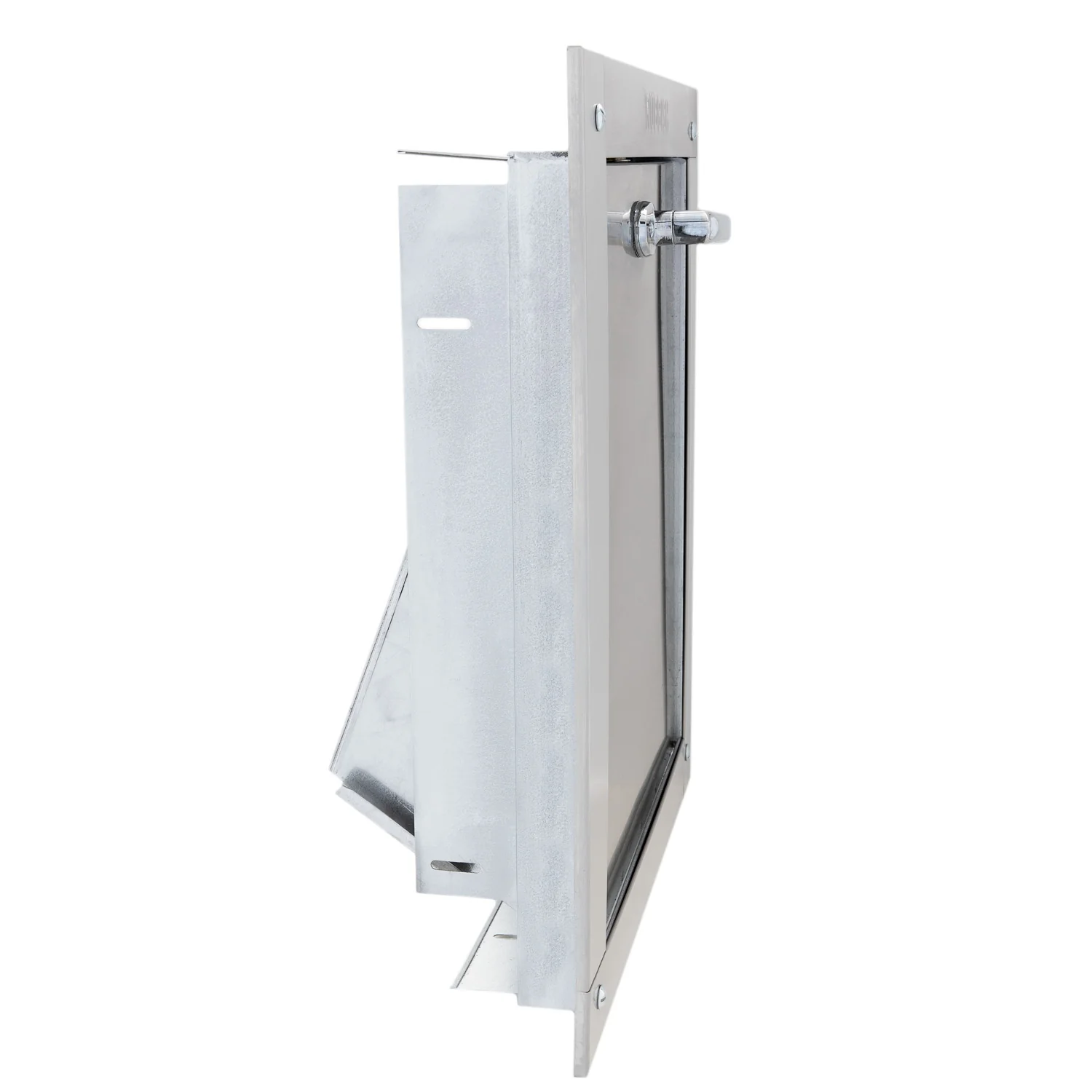 Midland Style Stainless Steel Trash Chute Door - Bottom Hinged - ADA Compliant - Rubbish - Standard Trim - Image 3