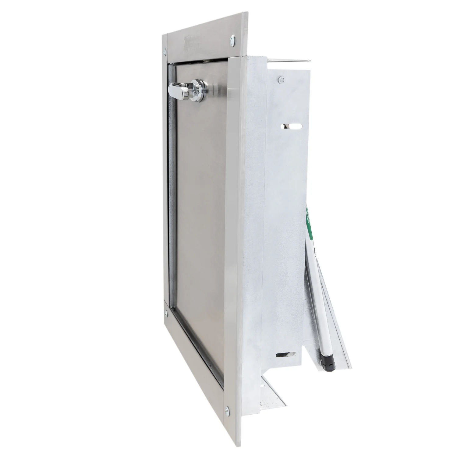 Midland Style Stainless Steel Trash Chute Door - Bottom Hinged - ADA Compliant - Rubbish - Standard Trim - Image 4