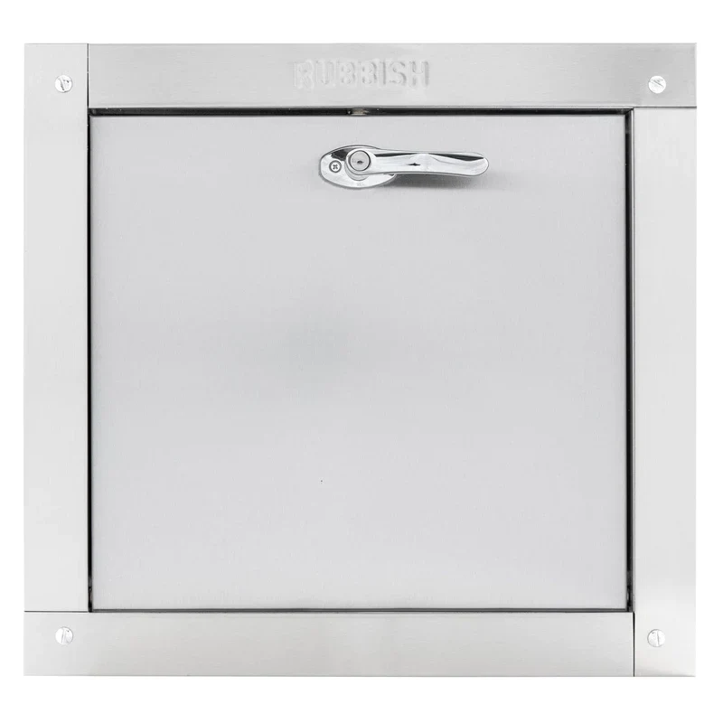 Midland Style Stainless Steel Trash Chute Door - Bottom Hinged - ADA Compliant - Rubbish - Standard Trim - Image 8