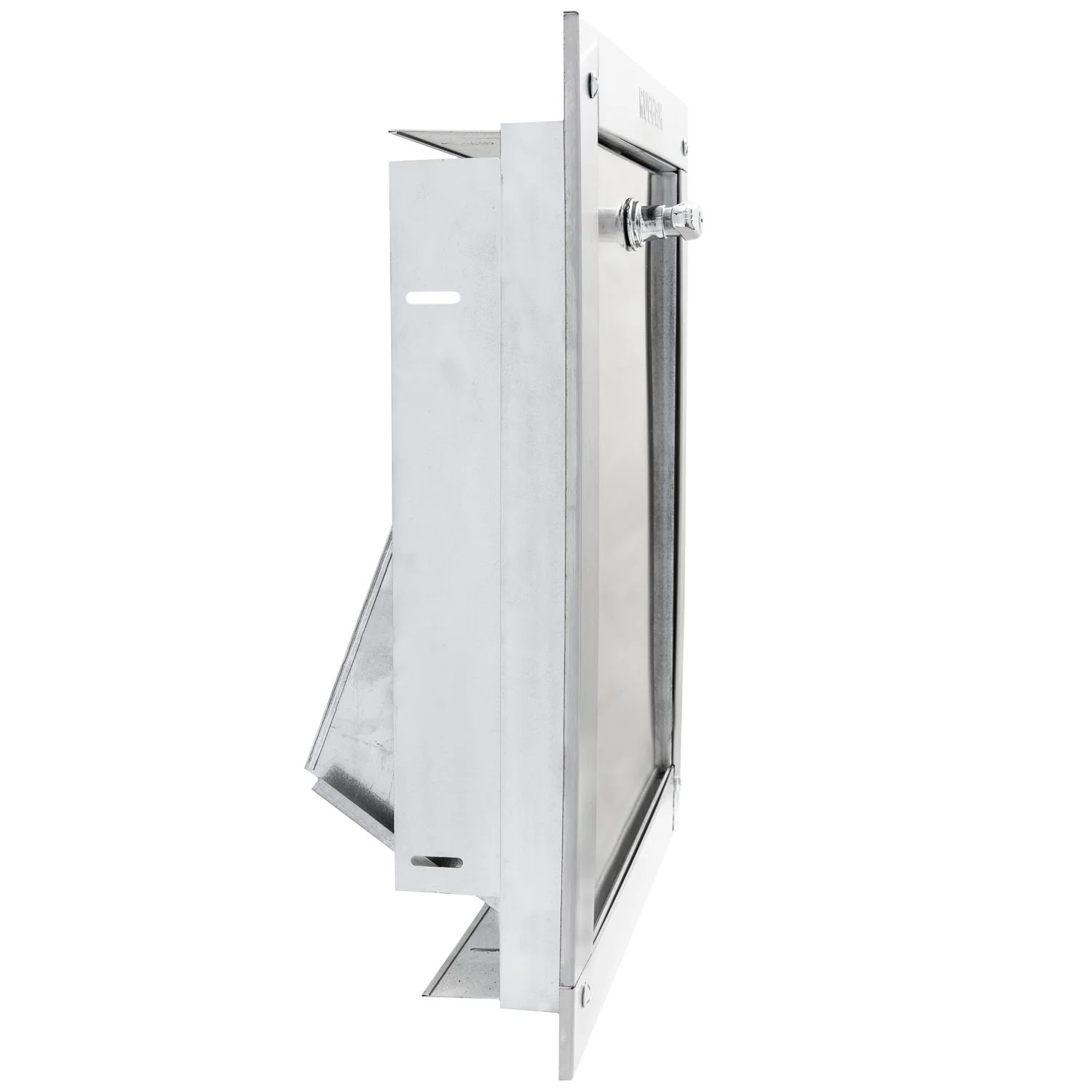 Midland Style Stainless Steel Trash Chute Door - Bottom Hinged - T Handle - Rubbish - Standard Trim - Image 9