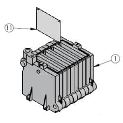Peerless Boiler Repair Part #51584 - Flue Baffle De, X-5002