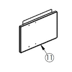 Peerless Boiler Repair Part #Pf6064 - Jkt Panel Hx Side, Pf850