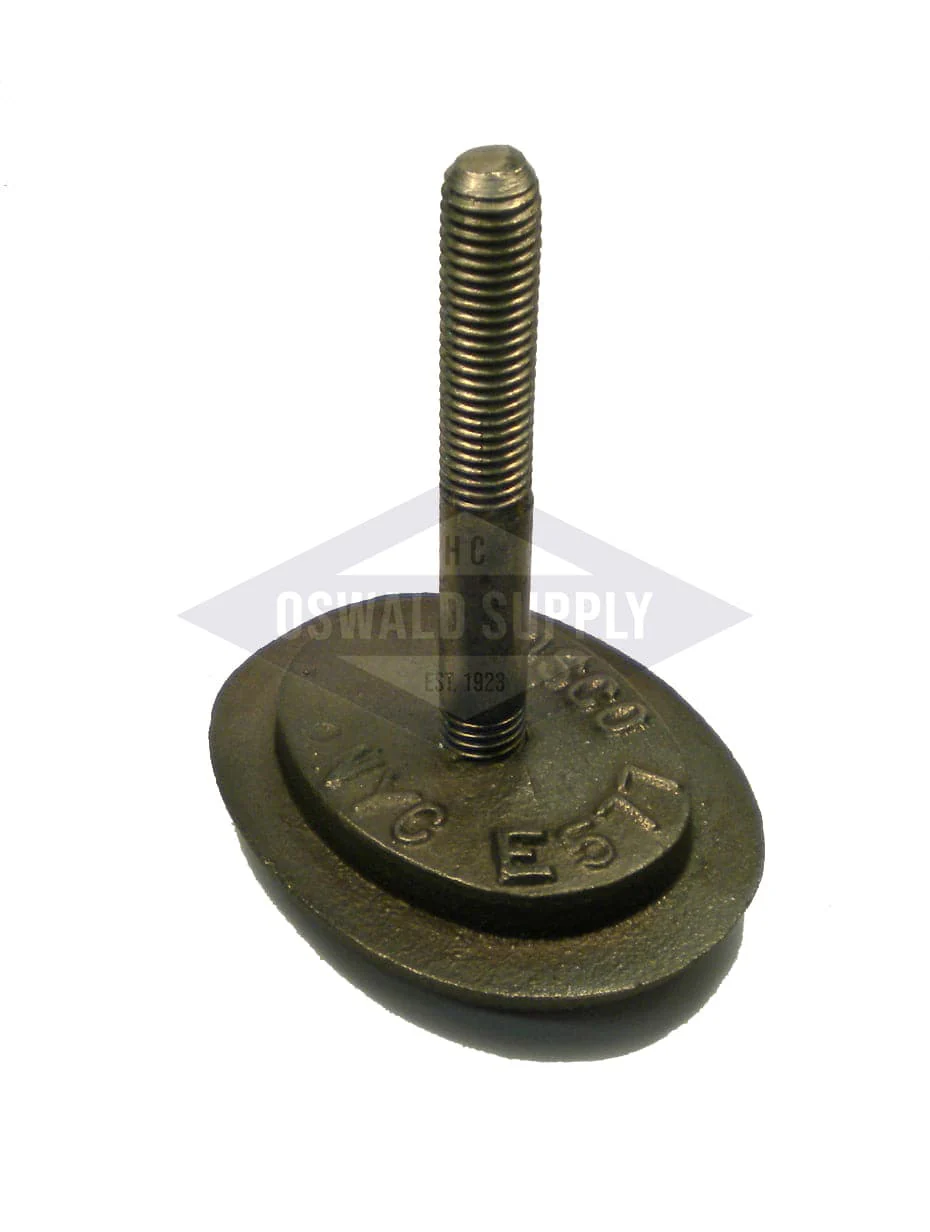 (PHH23E) International Boiler Handhole Plate Only. 2-1/2X3-1/2 Elliptical, Flat, Cast Iron, Solid Bolt "577" - Image 3