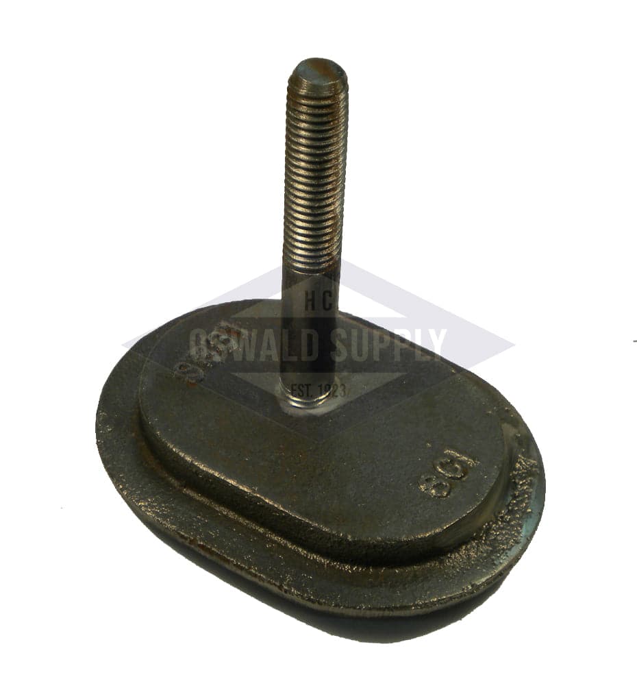 (PHH45) Boiler Handhole Plate Only. 3 X 4-1/2, Obround, Flat, Cast Iron