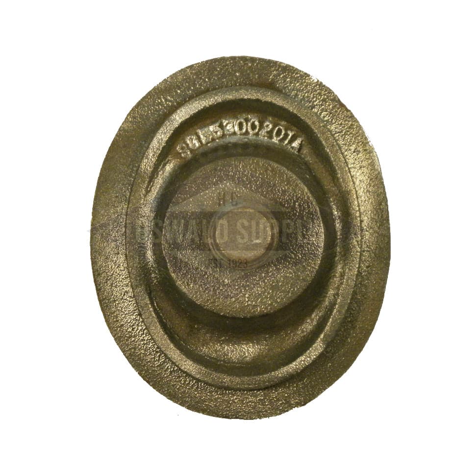 (PHHPM201A) O&S Powermaster Boiler Handhole Plate Only. 3-1/2 X 4-1/2, Elliptical, Cast Iron, Curved, Solid Bolt, "SGE5300201A" - Image 2