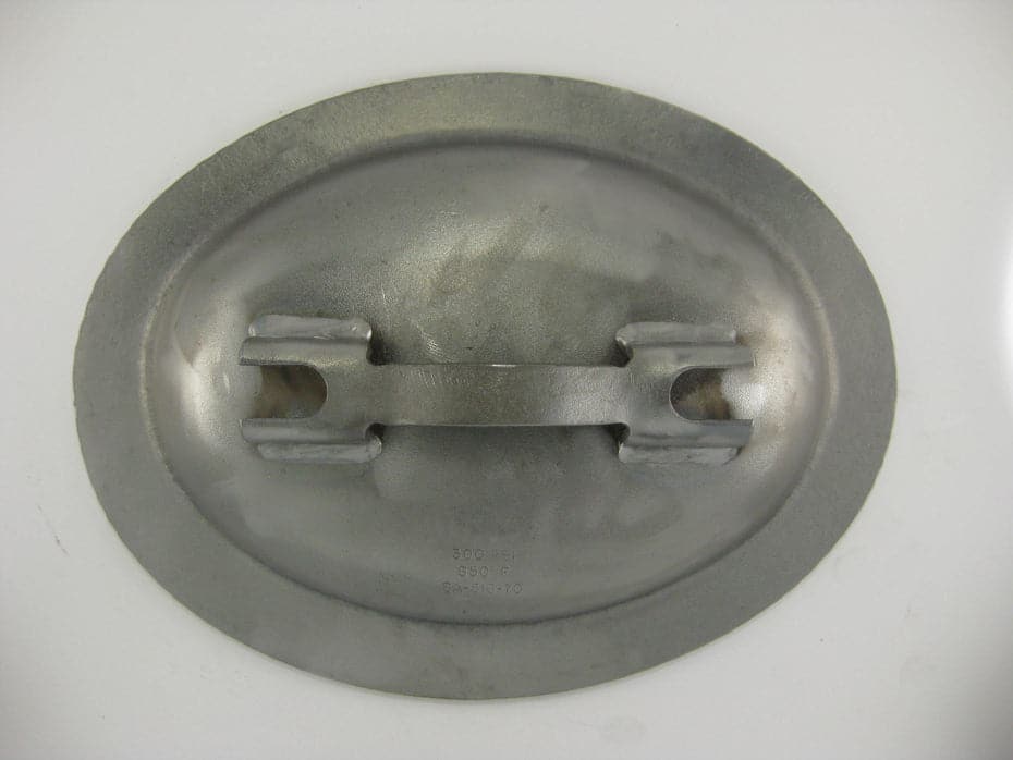 (PM10P) 12 x 16 x 3/8 Elliptical, Pressed Steel SA516-70, 300# Manhole Plate