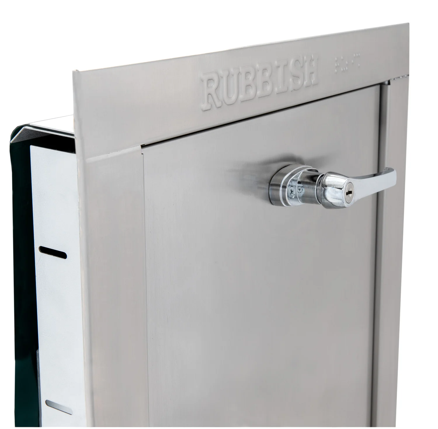 Replacement Stainless Steel Trash Chute Door - Bottom Hinged - L Handle - Rubbish - Image 10