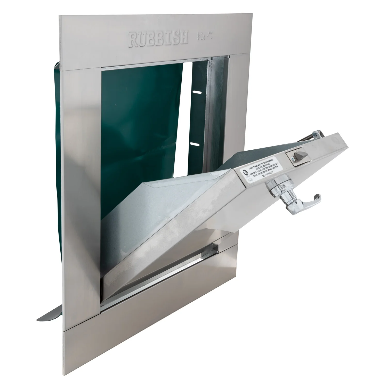 Replacement Stainless Steel Trash Chute Door - Bottom Hinged - L Handle - Rubbish - Image 21