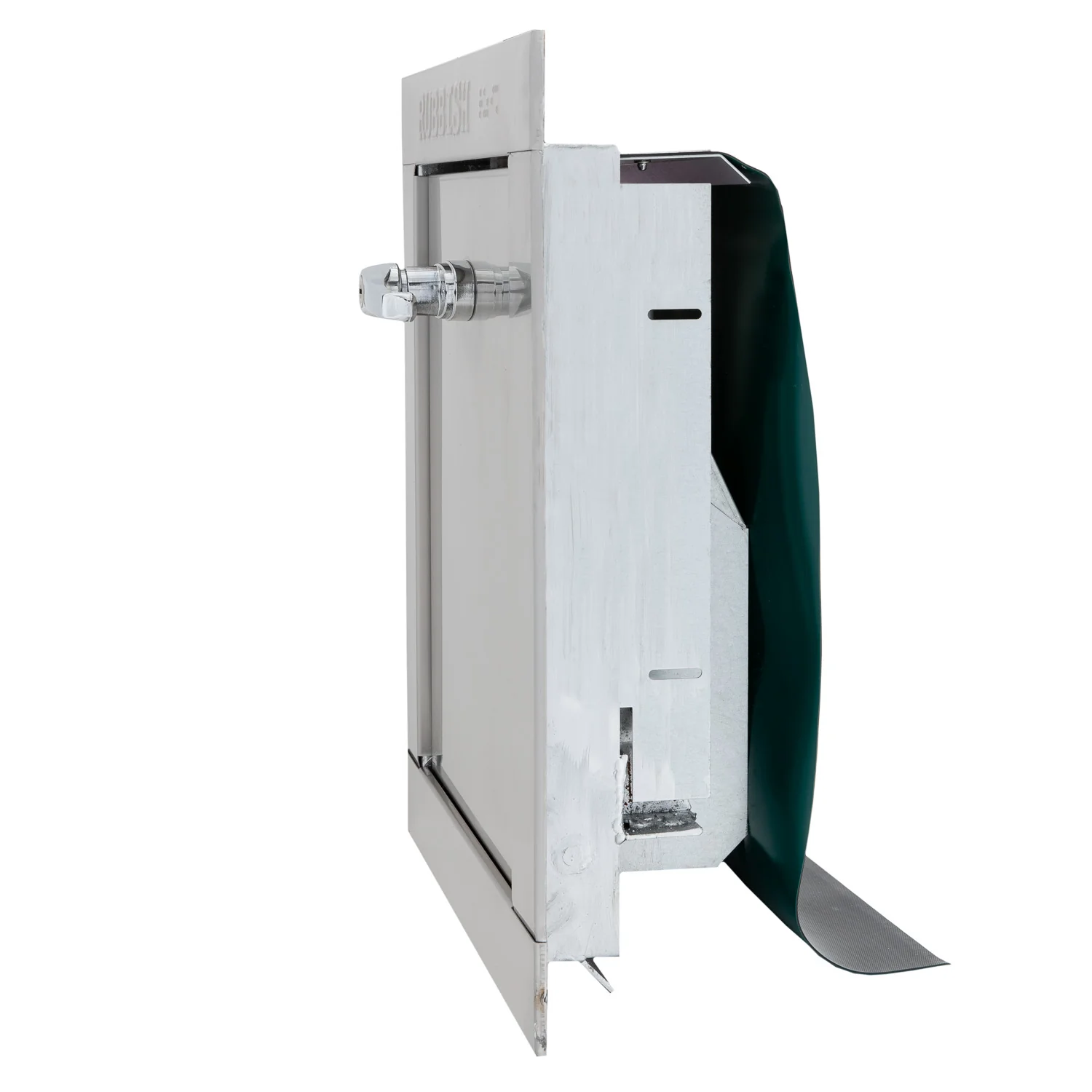 Replacement Stainless Steel Trash Chute Door - Bottom Hinged - L Handle - Rubbish - Image 3