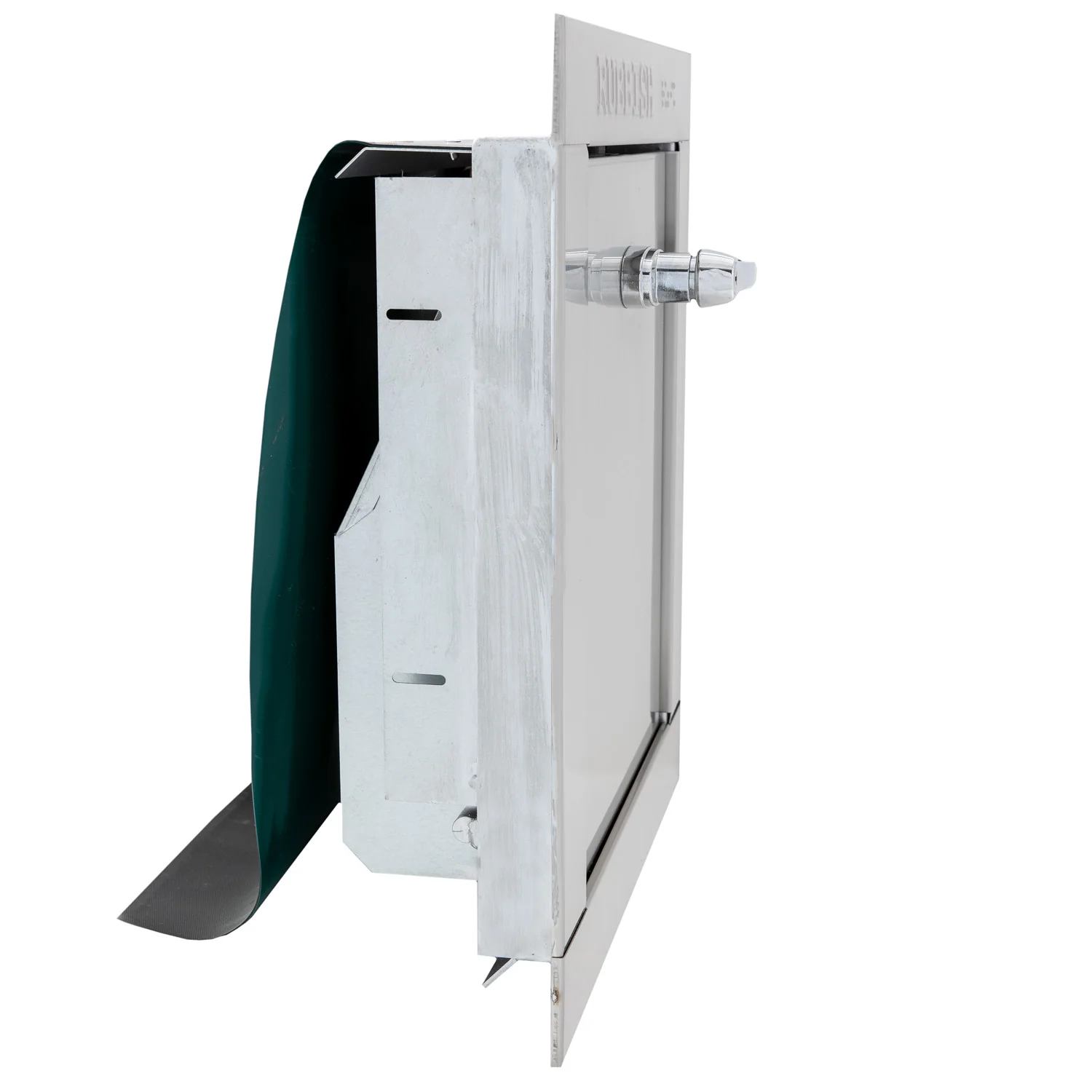 Replacement Stainless Steel Trash Chute Door - Bottom Hinged - L Handle - Rubbish - Image 4