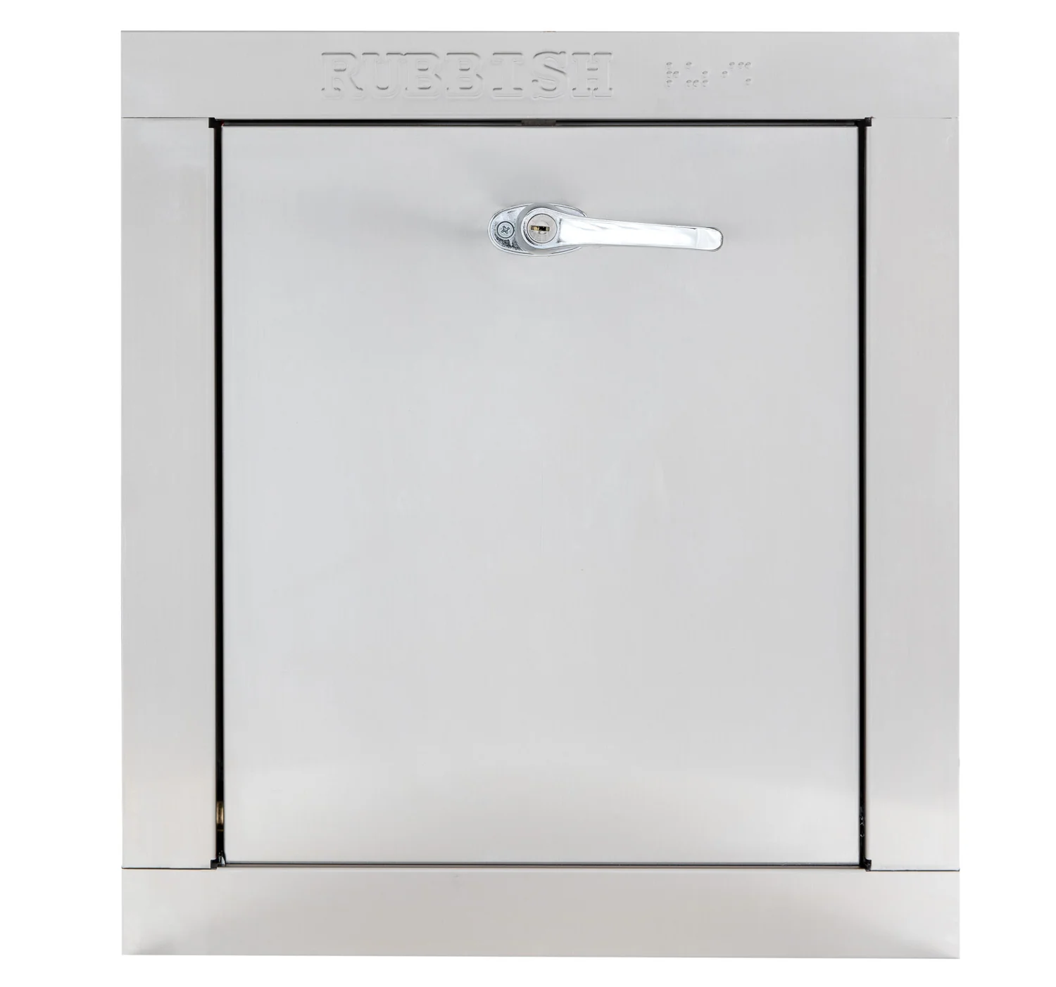 Replacement Stainless Steel Trash Chute Door - Bottom Hinged - L Handle - Rubbish - Image 9