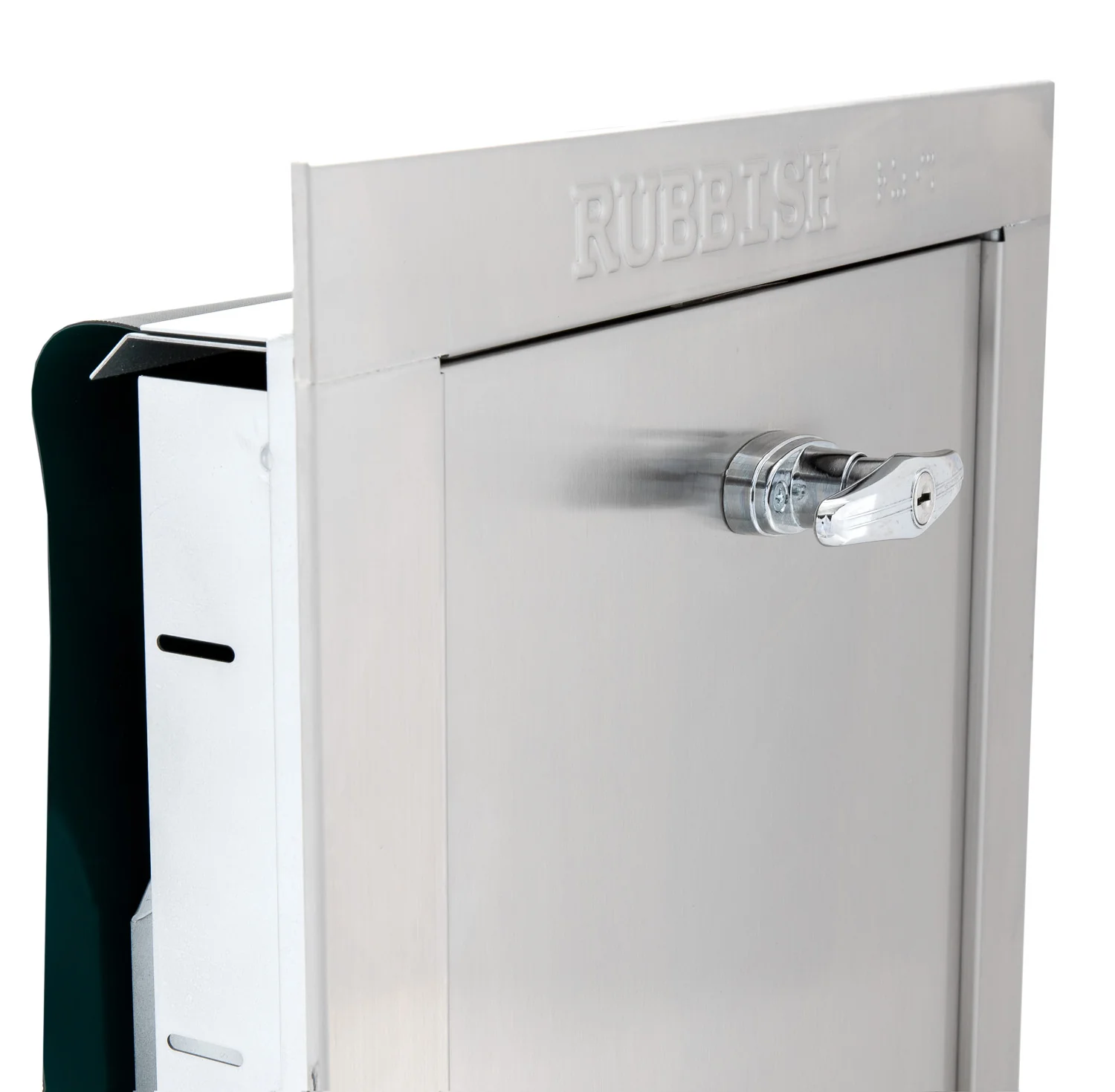 Replacement Stainless Steel Trash Chute Door - Bottom Hinged - T Handle - Rubbish - Image 10