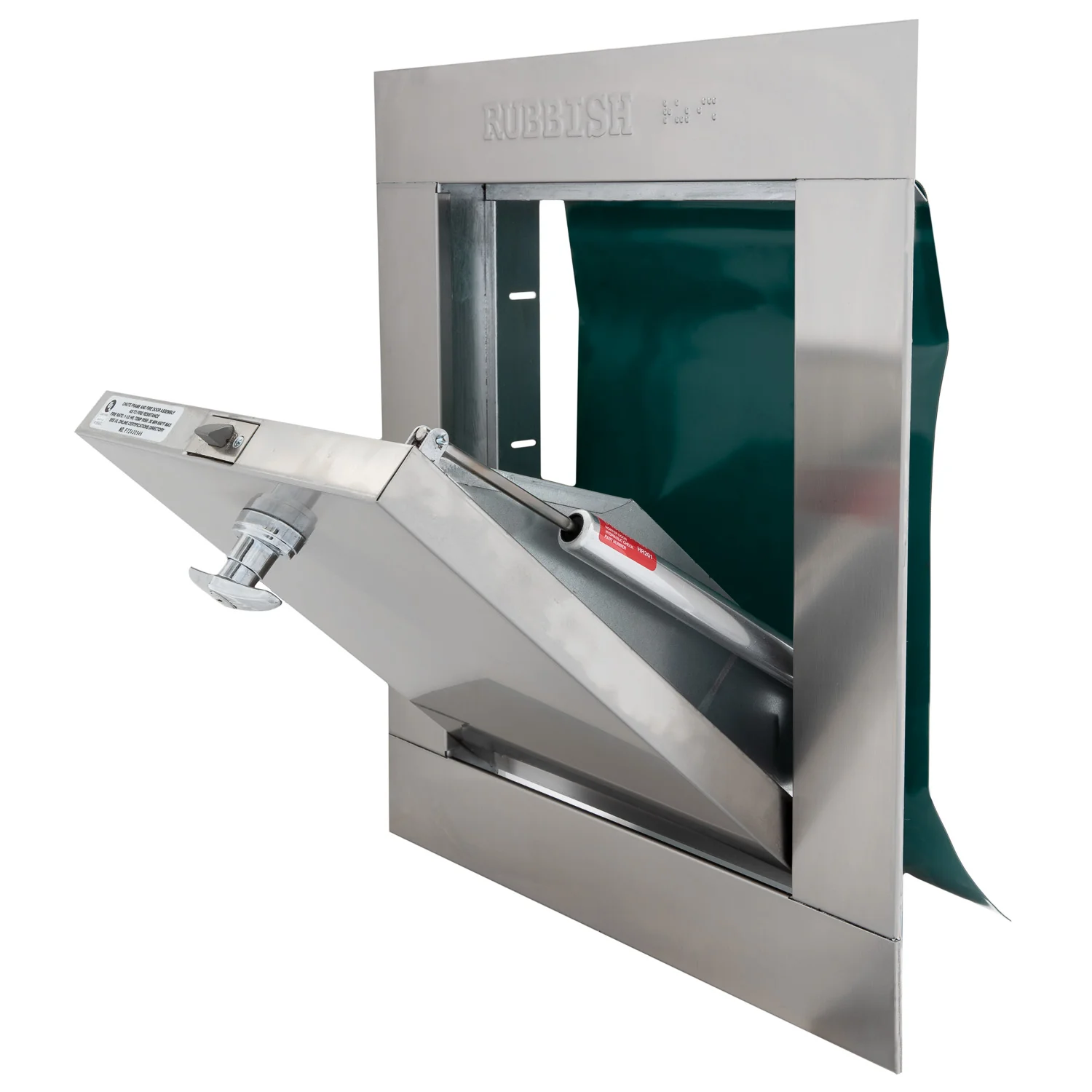Replacement Stainless Steel Trash Chute Door - Bottom Hinged - T Handle - Rubbish - Image 21