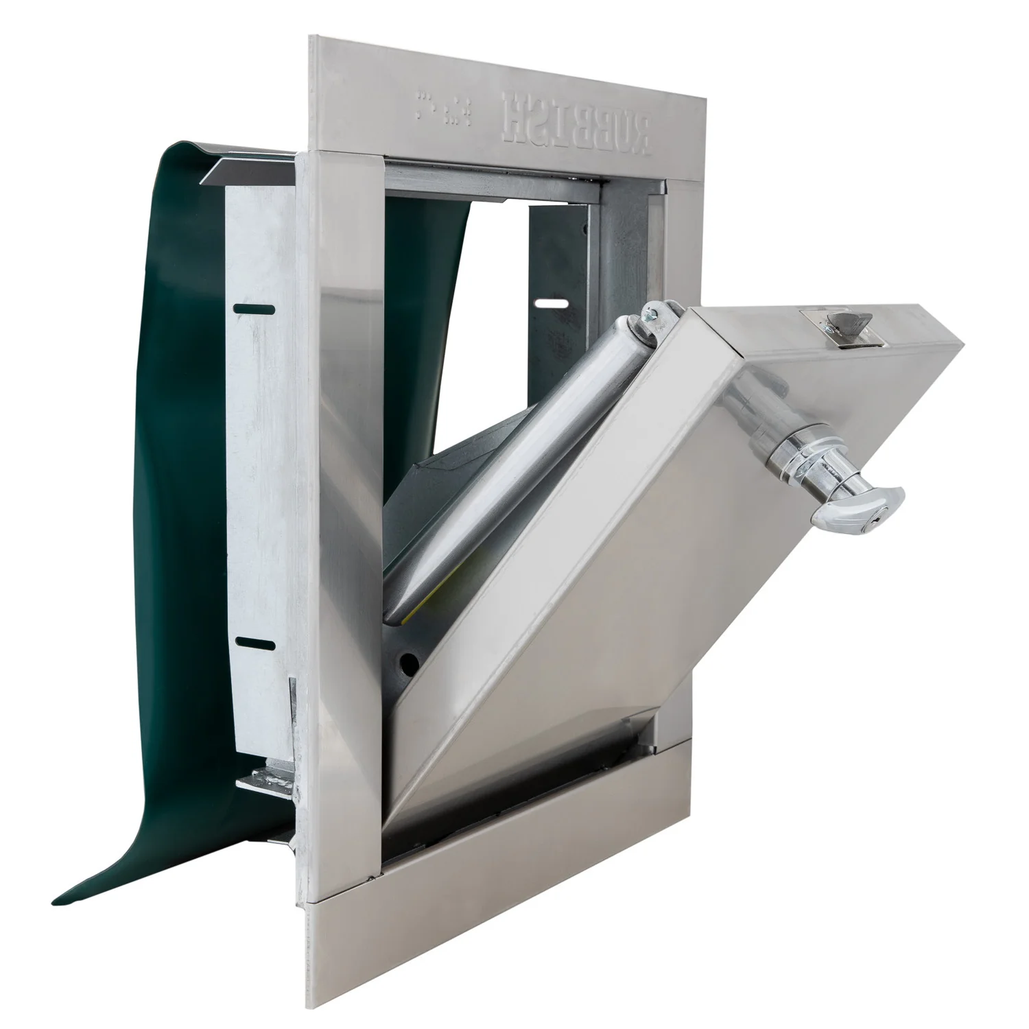 Replacement Stainless Steel Trash Chute Door - Bottom Hinged - T Handle - Rubbish - Image 5