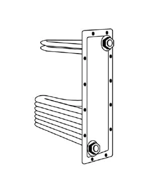 Thatcher Tankless Coil for 015 - 020 Boiler Series, 6" X 20-1/4", 12 BH (T-X)