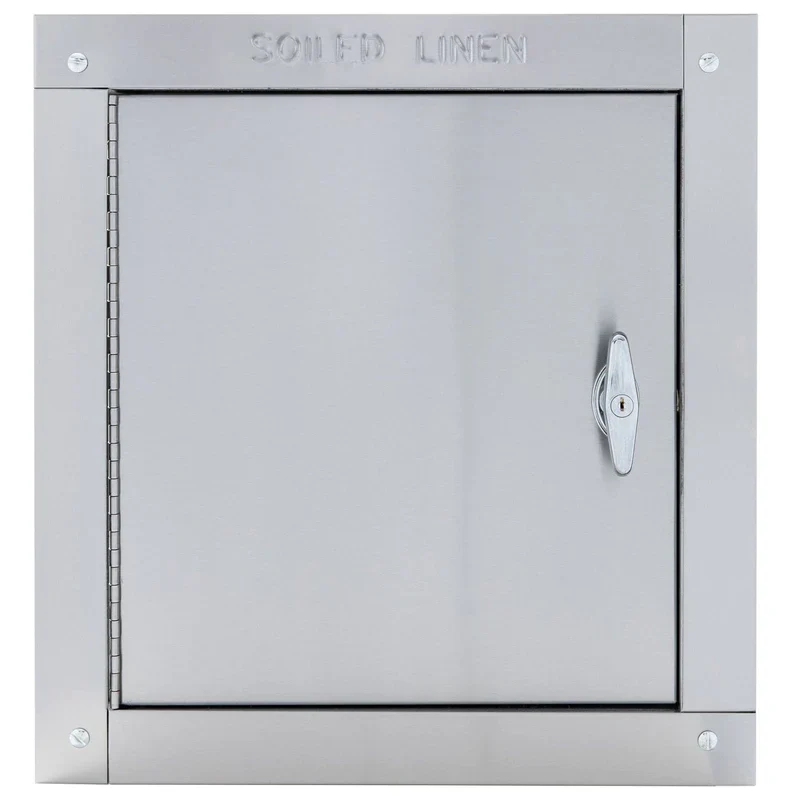 Universal Stainless Steel Trash Chute Door - Side Hinged - T Handle - Linen - Standard Trim - Image 7
