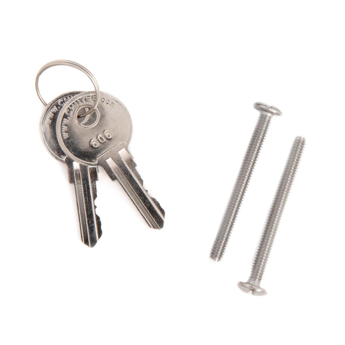Chutes International L Handle, Chrome Locking ADA Approved, Reverse Mount with Keys and Hardware for Trash Chute and Linen Chute Doors - Free Ground Shipping - Image 4