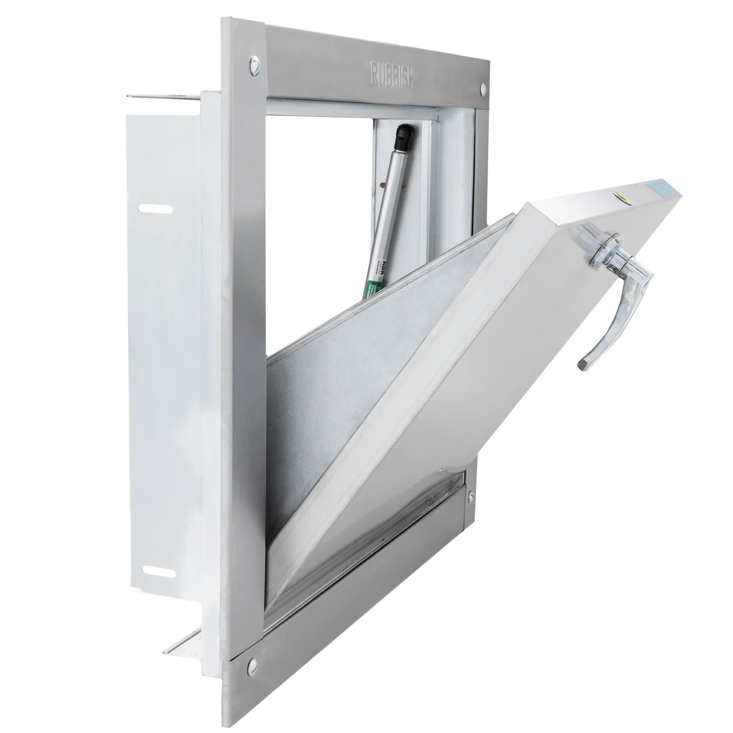 Universal Stainless Steel Trash Chute Door - Bottom Hinged - ADA Compliant - Rubbish - Standard Trim - Image 20