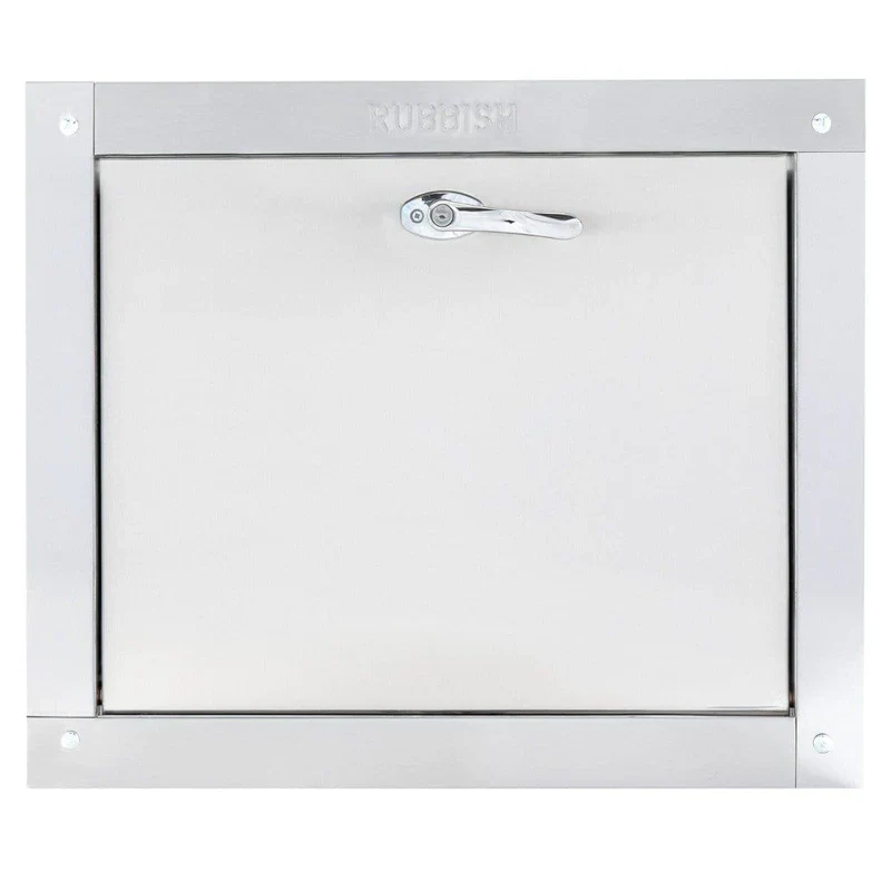 Universal Stainless Steel Trash Chute Door - Bottom Hinged - ADA Compliant - Rubbish - Standard Trim - Image 23