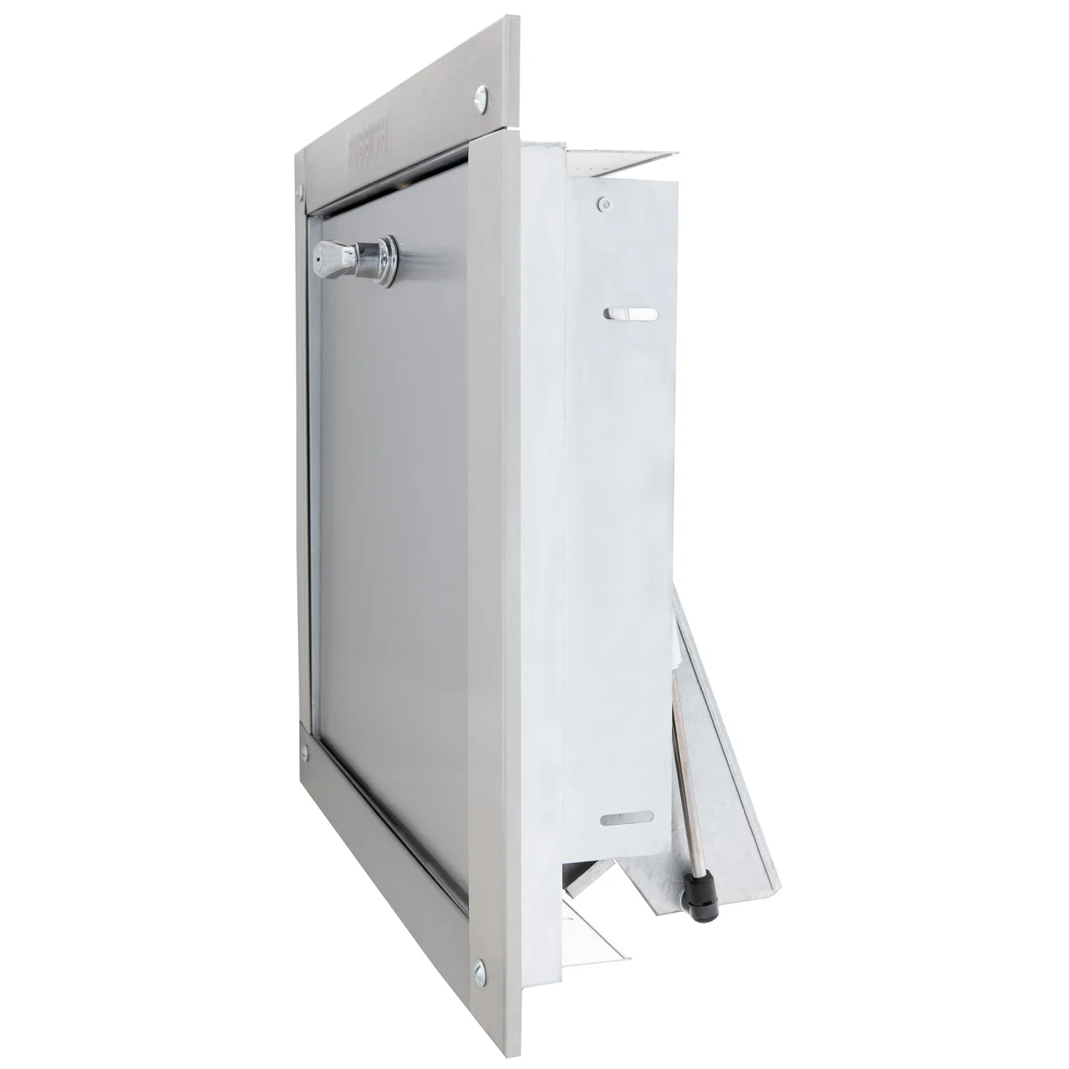 Universal Stainless Steel Trash Chute Door - Bottom Hinged - T Handle - Rubbish - Standard Trim - Image 21
