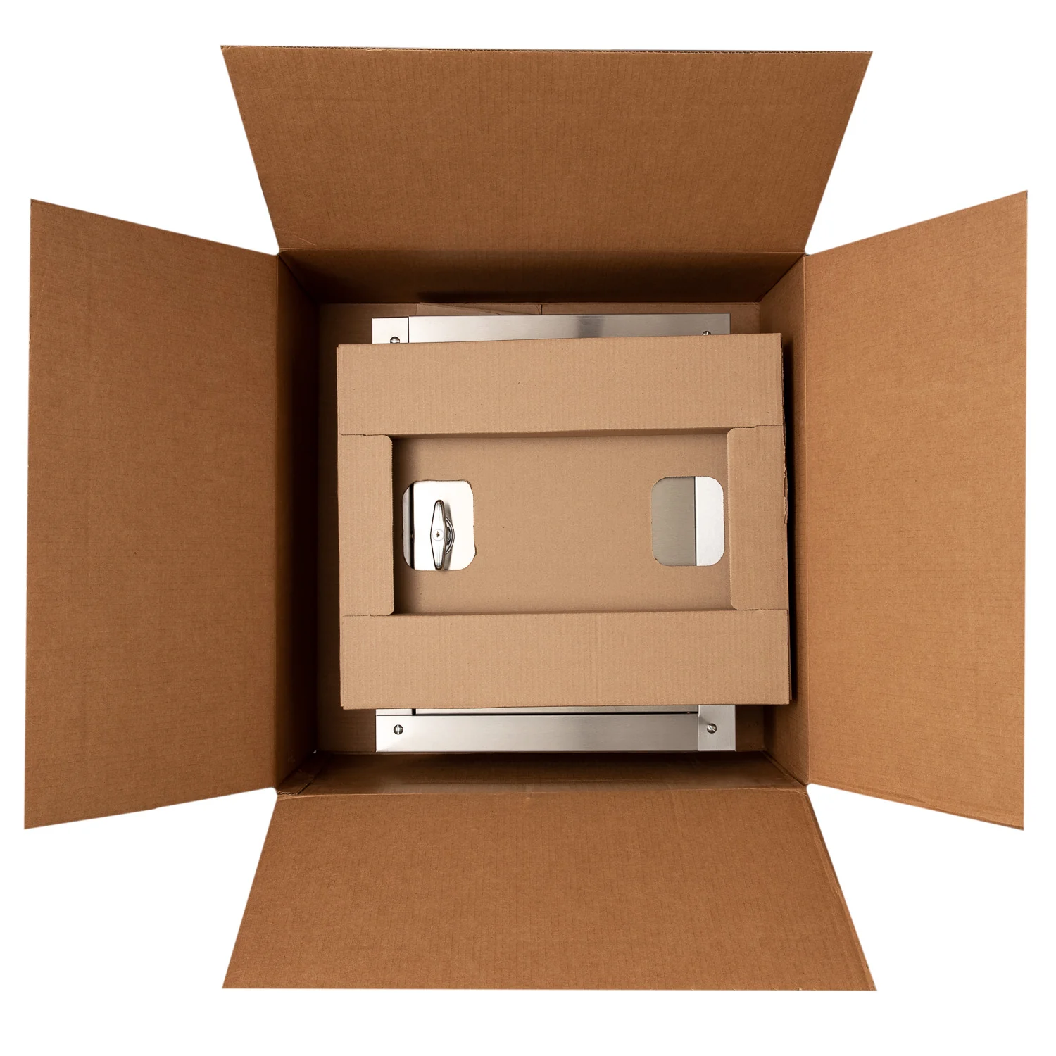 Universal Stainless Steel Trash Chute Door - Bottom Hinged - T Handle - Rubbish - Standard Trim - Image 32